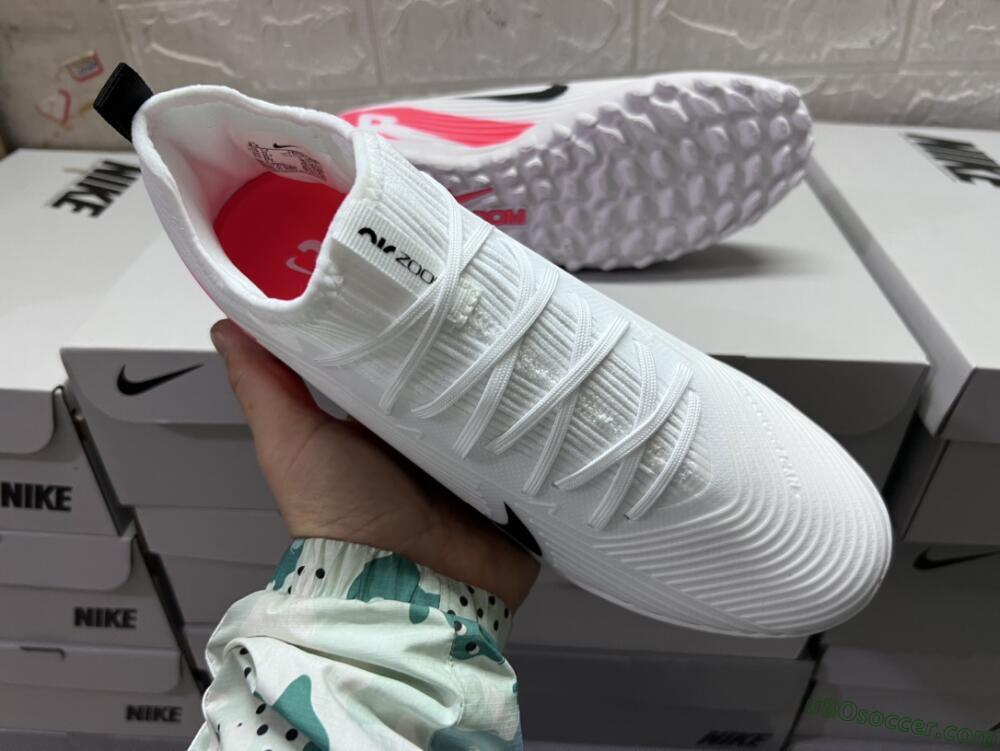 Nike Air Zoom Mercurial Vapor 15 Pro TF Artificial Turf Soccer Shoes - White/Black/Red