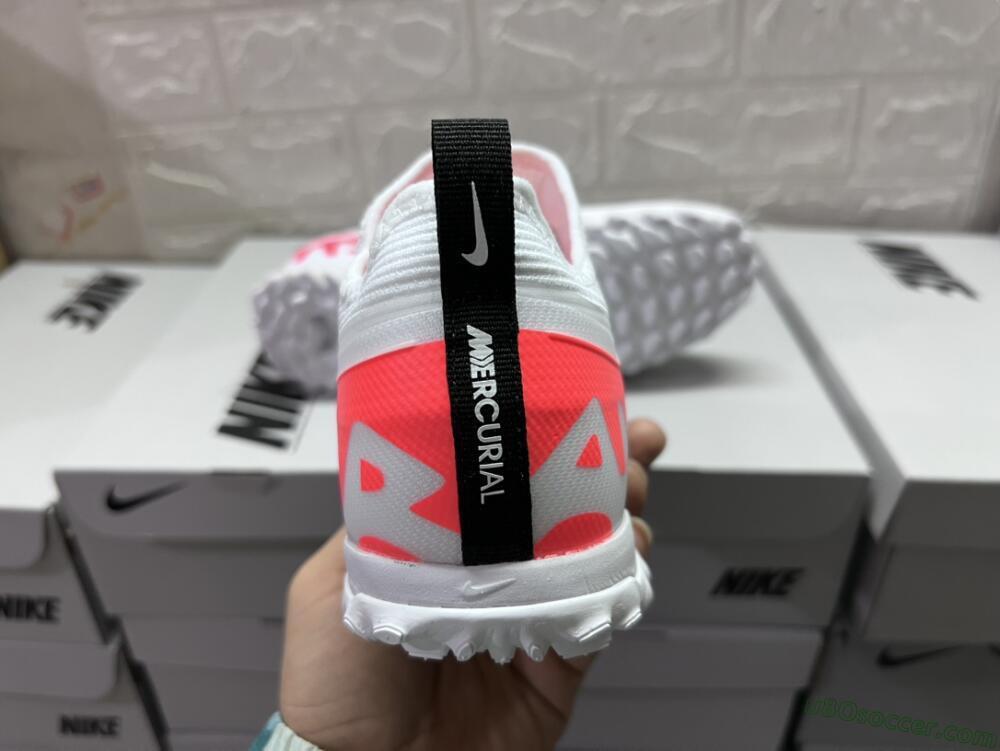 Nike Air Zoom Mercurial Vapor 15 Pro TF Artificial Turf Soccer Shoes - White/Black/Red
