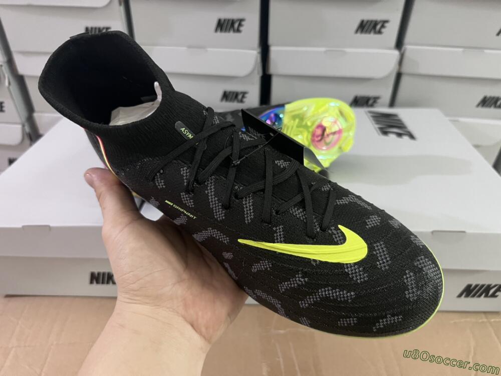 Nike Phantom Luna Elite FG Firm Ground Soccer Cleats - Black/Yellow/Pink