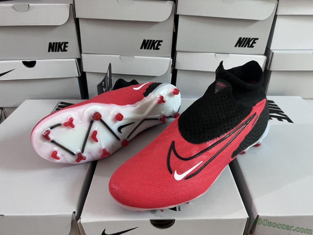 Nike Phantom GX Elite FG Firm Ground Soccer Cleats - Red/Black/White