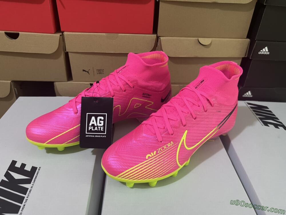 Nike Zoom Superfly 9 Elite SE AG Artificial Grass Soccer Cleats - Pink/Green