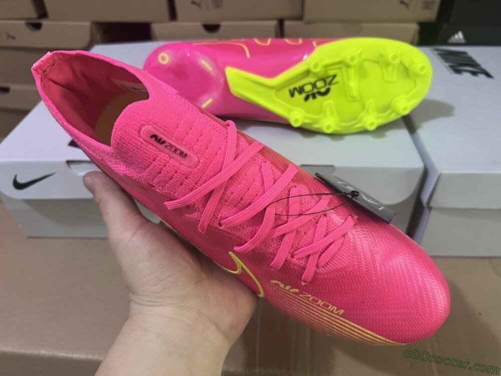 Nike Air Zoom Mercurial Vapor 15 Elite FG Firm Ground Soccer Cleats - Red/Yellow/Black