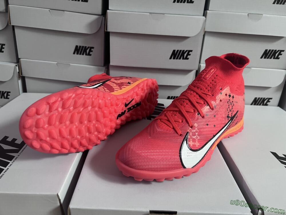 Nike Air Zoom Mercurial Superfly 9 Elite TF Artificial Turf Soccer Shoes - Red/White/Black