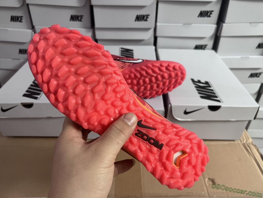 Nike Air Zoom Mercurial Superfly 9 Elite TF Artificial Turf Soccer Shoes - Red/White/Black