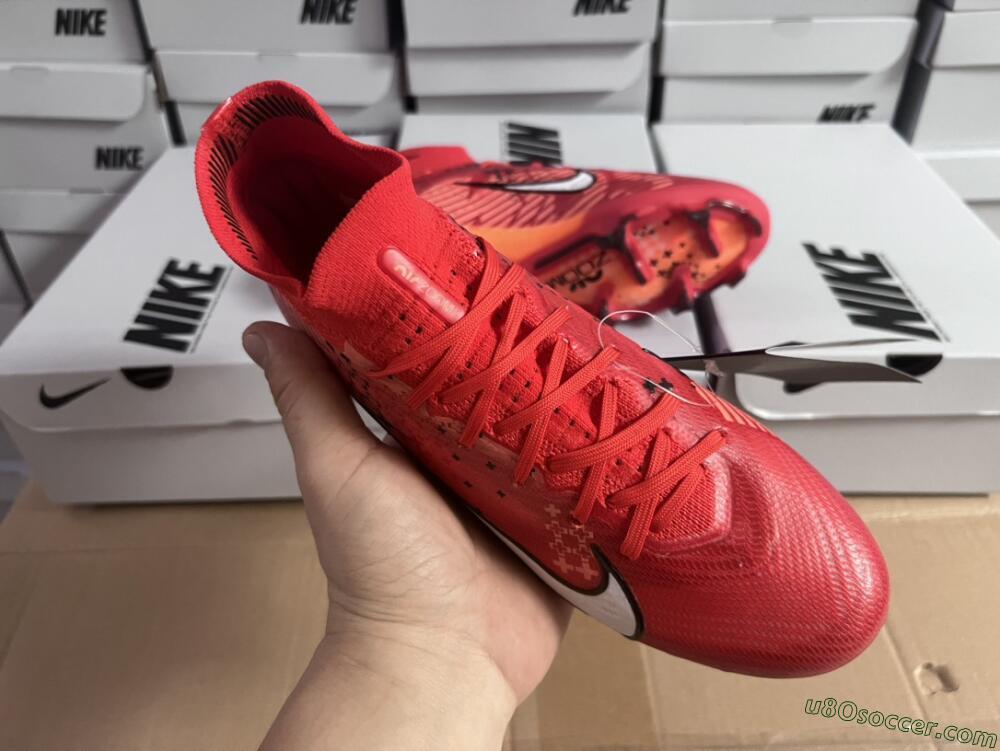 Nike Air Zoom Mercurial Superfly 9 Elite FG Firm Ground Soccer Cleats - Orange/White/Black