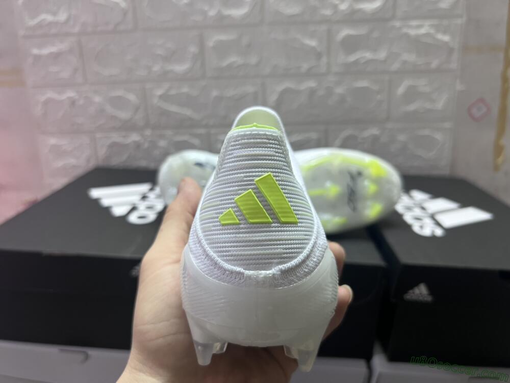 Adidas F50 Adizero FG Firm Ground Soccer Cleats - White/Black/Yellow