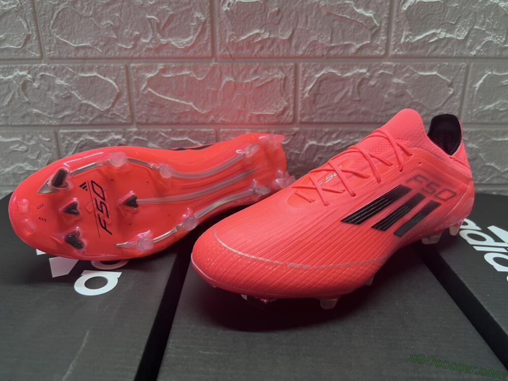 Adidas F50 Adizero FG Firm Ground Soccer Cleats - Red/Black