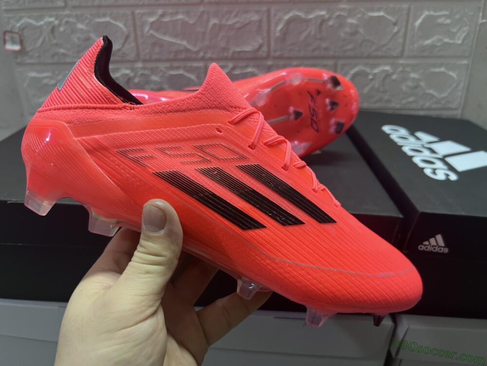 Adidas F50 Adizero FG Firm Ground Soccer Cleats - Red/Black