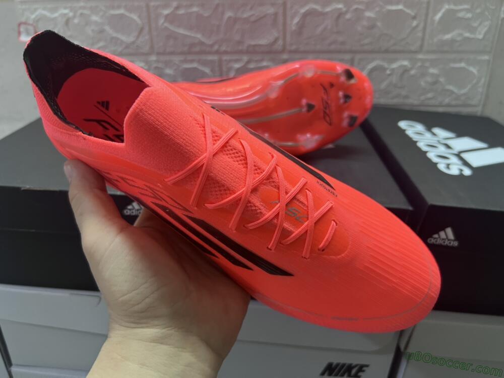 Adidas F50 Adizero FG Firm Ground Soccer Cleats - Red/Black