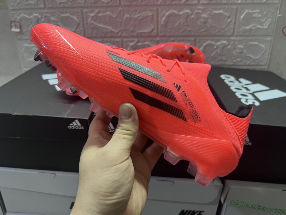 Adidas F50 Adizero FG Firm Ground Soccer Cleats - Red/Black