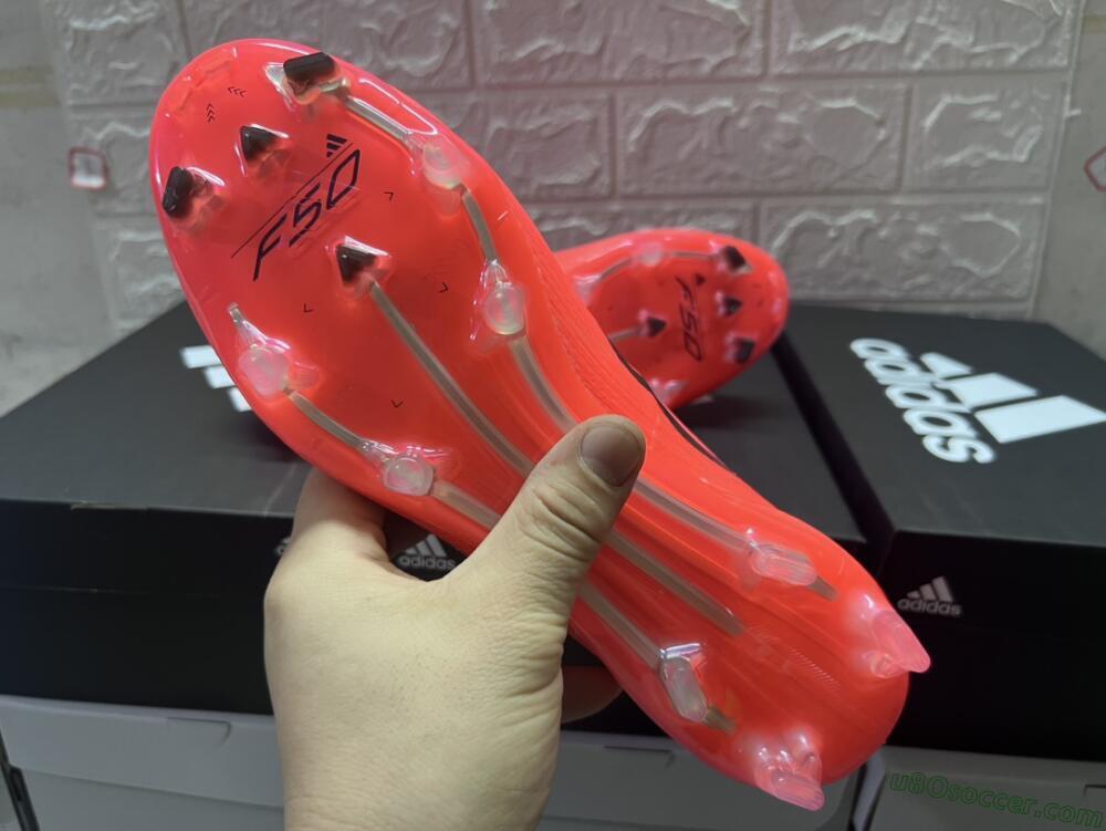 Adidas F50 Adizero FG Firm Ground Soccer Cleats - Red/Black