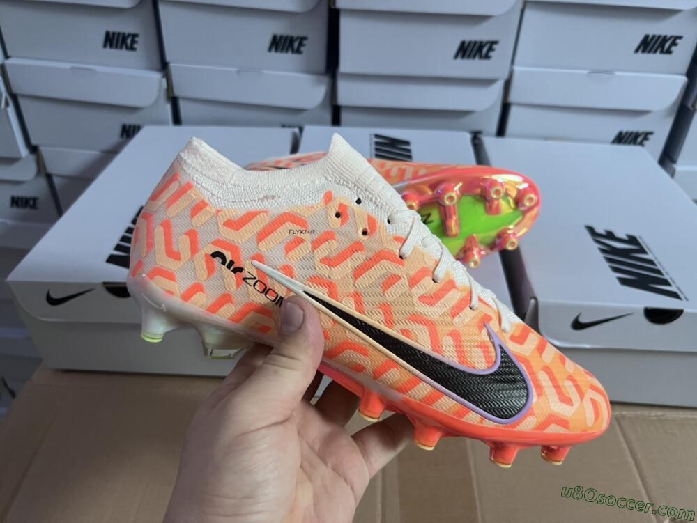 Nike Air Zoom Mercurial Vapor 15 Elite AG Artificial Grass Soccer Cleats - Orange/Black/Purple