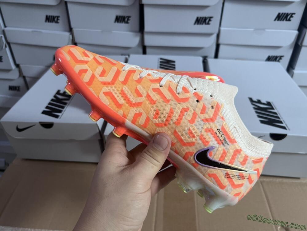 Nike Air Zoom Mercurial Vapor 15 Elite AG Artificial Grass Soccer Cleats - Orange/Black/Purple