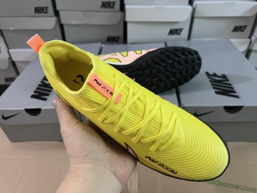 Nike Air Zoom Mercurial Vapor 15 Pro TF Artificial Turf Soccer Shoes - Yellow/Pink/White/Black