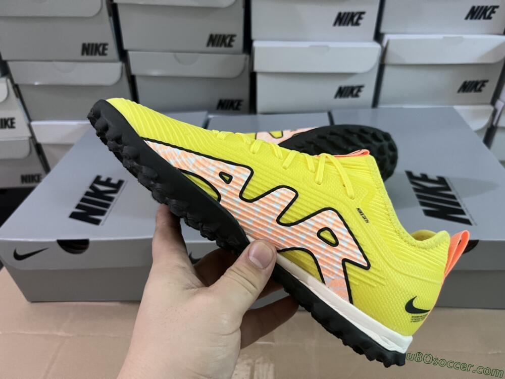 Nike Air Zoom Mercurial Vapor 15 Pro TF Artificial Turf Soccer Shoes - Yellow/Pink/White/Black