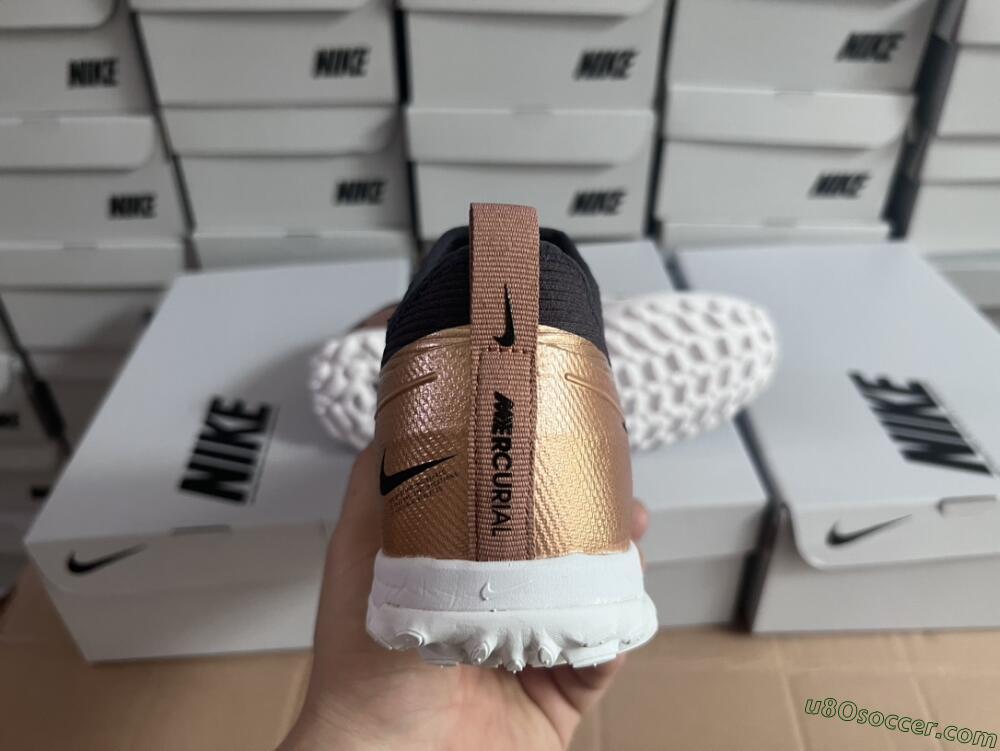 Nike Air Zoom Mercurial Vapor 15 Pro TF Artificial Turf Soccer Shoes - Rose Gold/Black/White