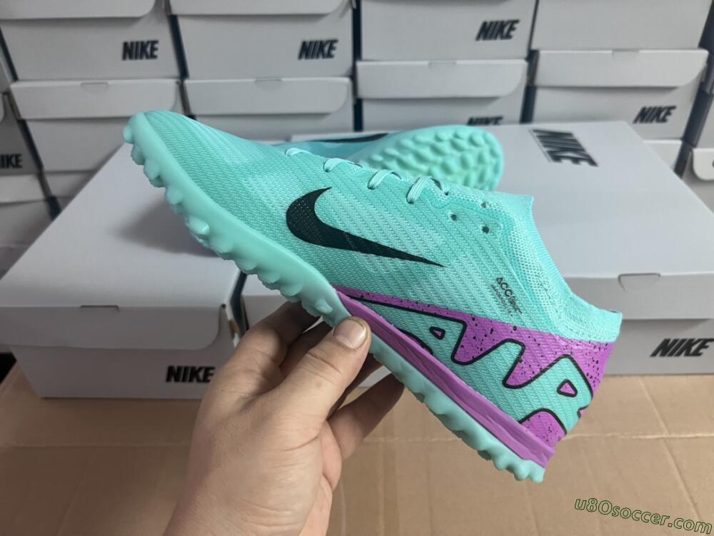 Nike Air Zoom Mercurial Vapor 15 Elite TF Artificial Turf Soccer Shoes - Blue/Black/Purple