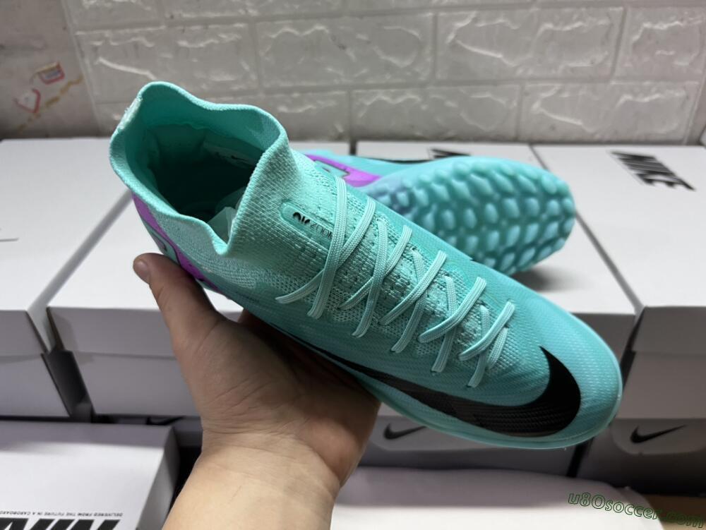 Nike Air Zoom Mercurial Superfly 9 Elite TF Artificial Turf Soccer Shoes - Blue/Black/Purple