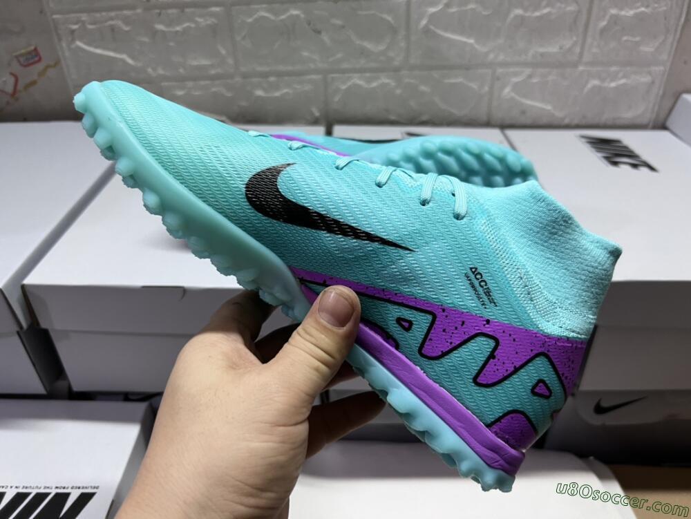 Nike Air Zoom Mercurial Superfly 9 Elite TF Artificial Turf Soccer Shoes - Blue/Black/Purple