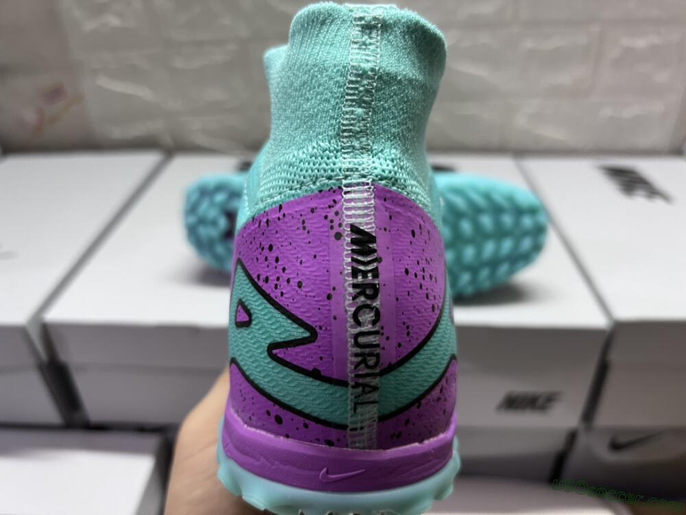Nike Air Zoom Mercurial Superfly 9 Elite TF Artificial Turf Soccer Shoes - Blue/Black/Purple