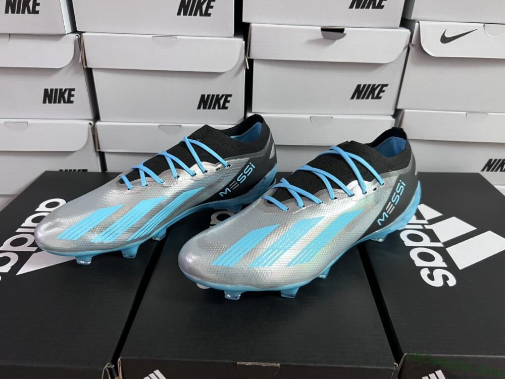 Adidas X Speedportal .1 2022 World Cup Boots FG Firm Ground Soccer Cleats - Silver/Blue/Black