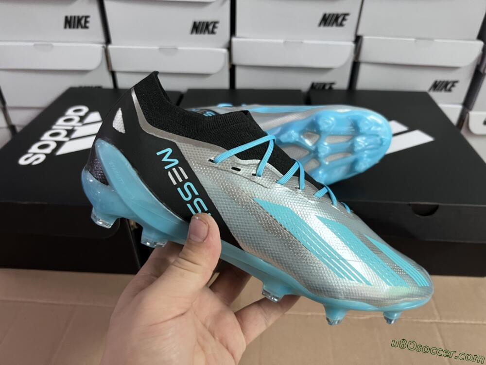 Adidas X Speedportal .1 2022 World Cup Boots FG Firm Ground Soccer Cleats - Silver/Blue/Black