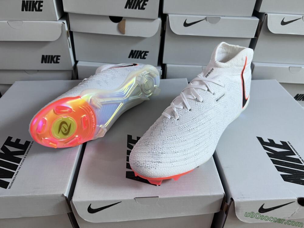 Nike Phantom Luna Elite FG Firm Ground Soccer Cleats - White/Black/Orange