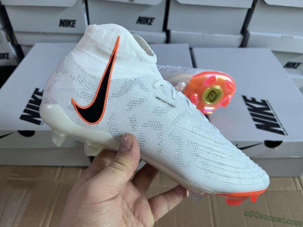 Nike Phantom Luna Elite FG Firm Ground Soccer Cleats - White/Black/Orange