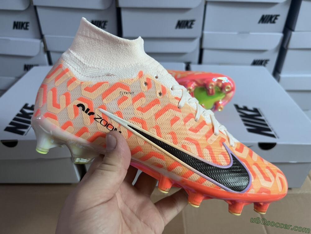 Nike Air Zoom Mercurial Superfly 9 Elite AG Artificial Grass Soccer Cleats - Pink/Black/Purple