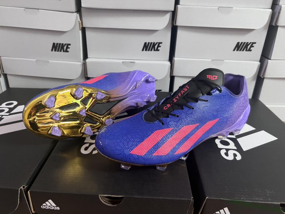 Adidas X Crazyfast.1 FG Firm Ground Soccer Cleats - Blue/Purple/Red