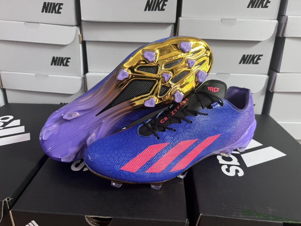 Adidas X Crazyfast.1 FG Firm Ground Soccer Cleats - Blue/Purple/Red