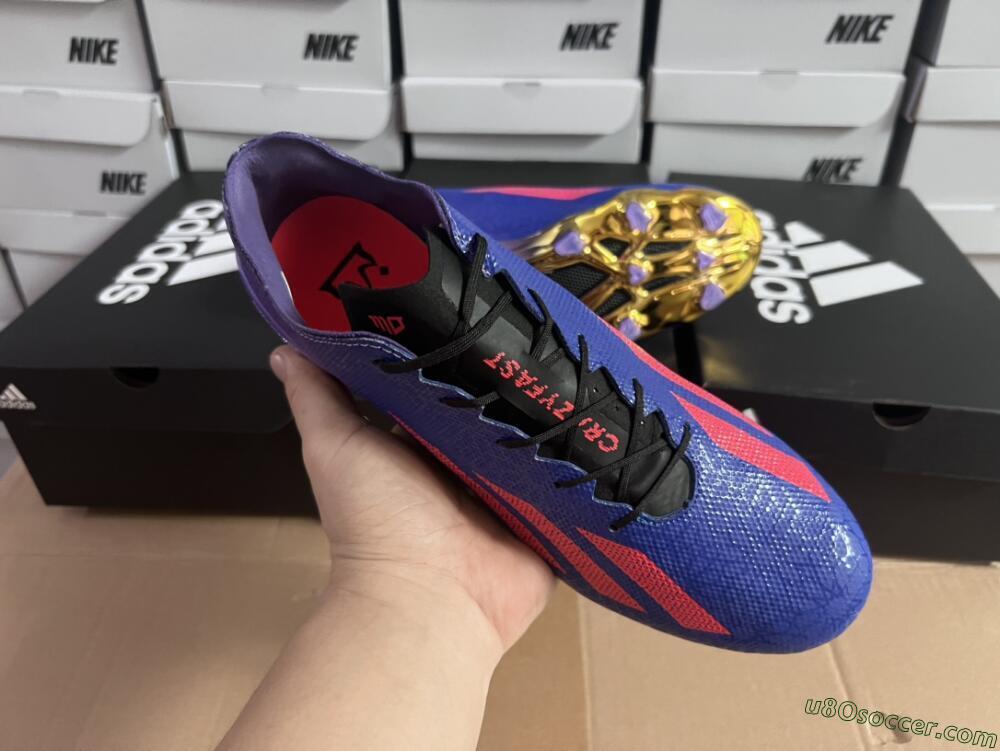 Adidas X Crazyfast.1 FG Firm Ground Soccer Cleats - Blue/Purple/Red