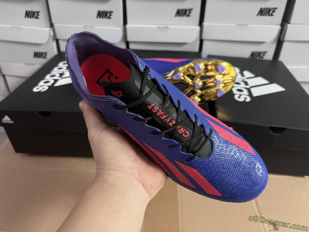 Adidas X Crazyfast.1 FG Firm Ground Soccer Cleats - Blue/Purple/Red