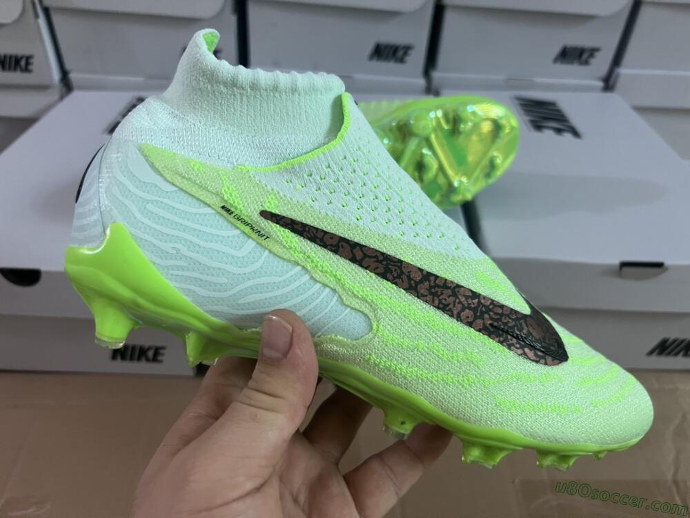 Nike Phantom GX DF Elite FG Firm Ground Soccer Cleats - Green/Black/Brown