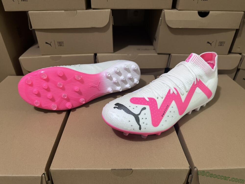 Puma Future Ultimate MG Multi Ground Soccer Cleats - White/Black/Red
