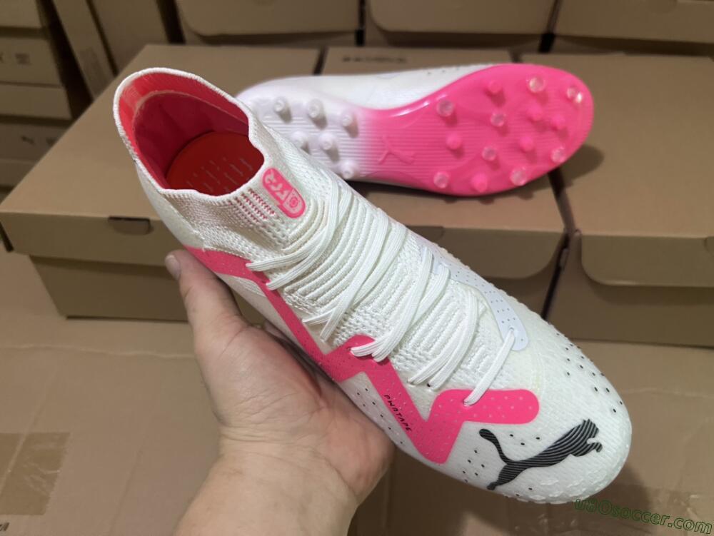 Puma Future Ultimate MG Multi Ground Soccer Cleats - White/Black/Red