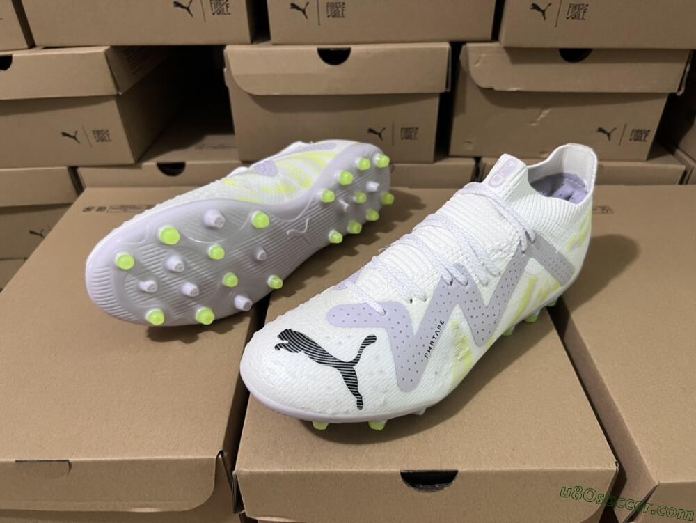 Puma Future Ultimate MG Multi Ground Soccer Cleats - White/Blue/Green