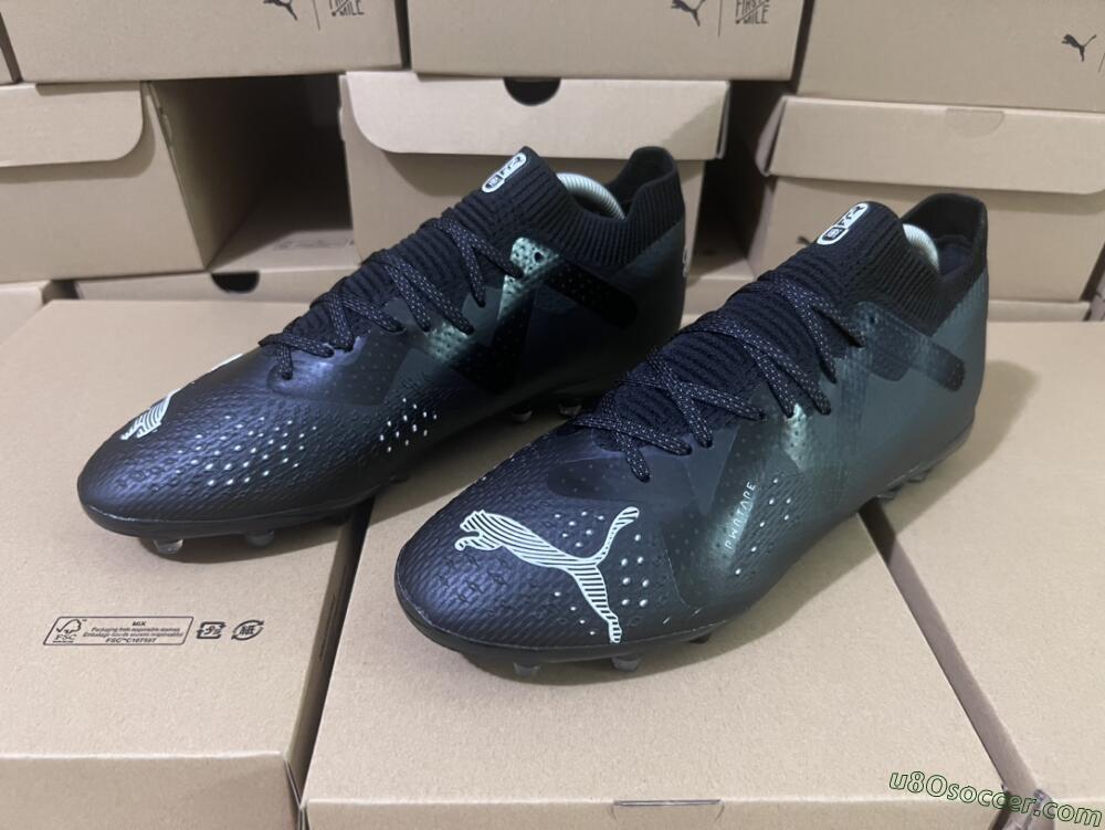Puma Future Ultimate AG Artificial Grass Soccer Cleats - Black/White