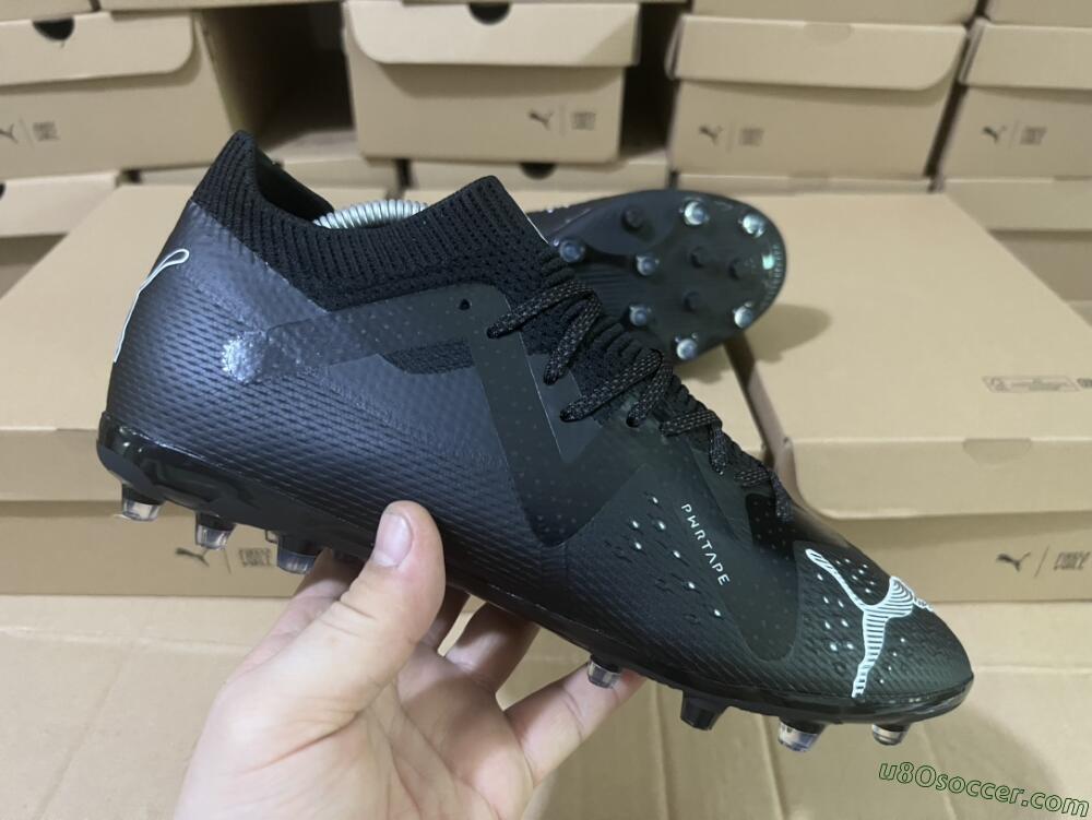 Puma Future Ultimate AG Artificial Grass Soccer Cleats - Black/White