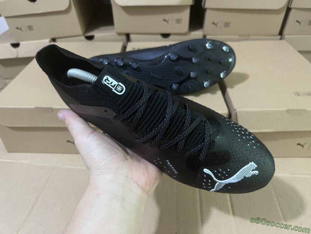 Puma Future Ultimate AG Artificial Grass Soccer Cleats - Black/White