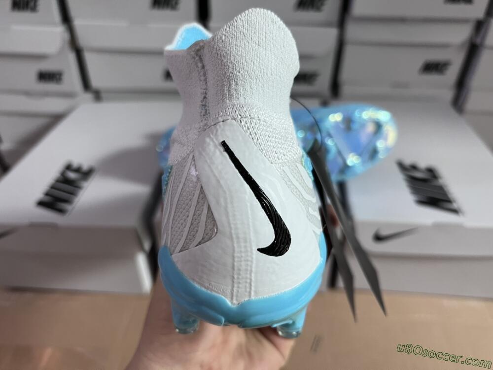 Nike Phantom GX Elite DF FG Firm Ground Soccer Cleats - Blue/White/Black