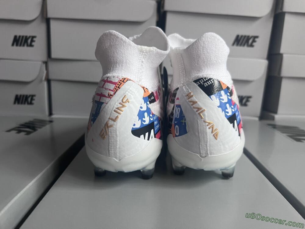 Harry Kane x Nike Phantom GX DF Elite FG Firm Ground Soccer Cleats - White/Gold/Blue