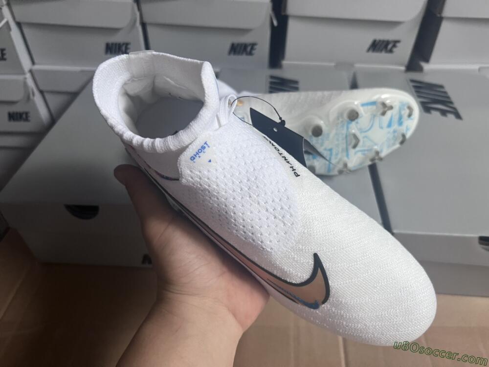 Harry Kane x Nike Phantom GX DF Elite FG Firm Ground Soccer Cleats - White/Gold/Blue