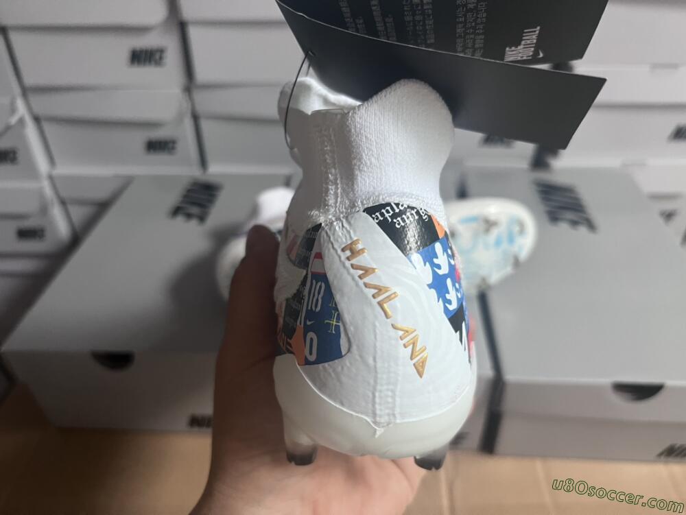 Harry Kane x Nike Phantom GX DF Elite FG Firm Ground Soccer Cleats - White/Gold/Blue