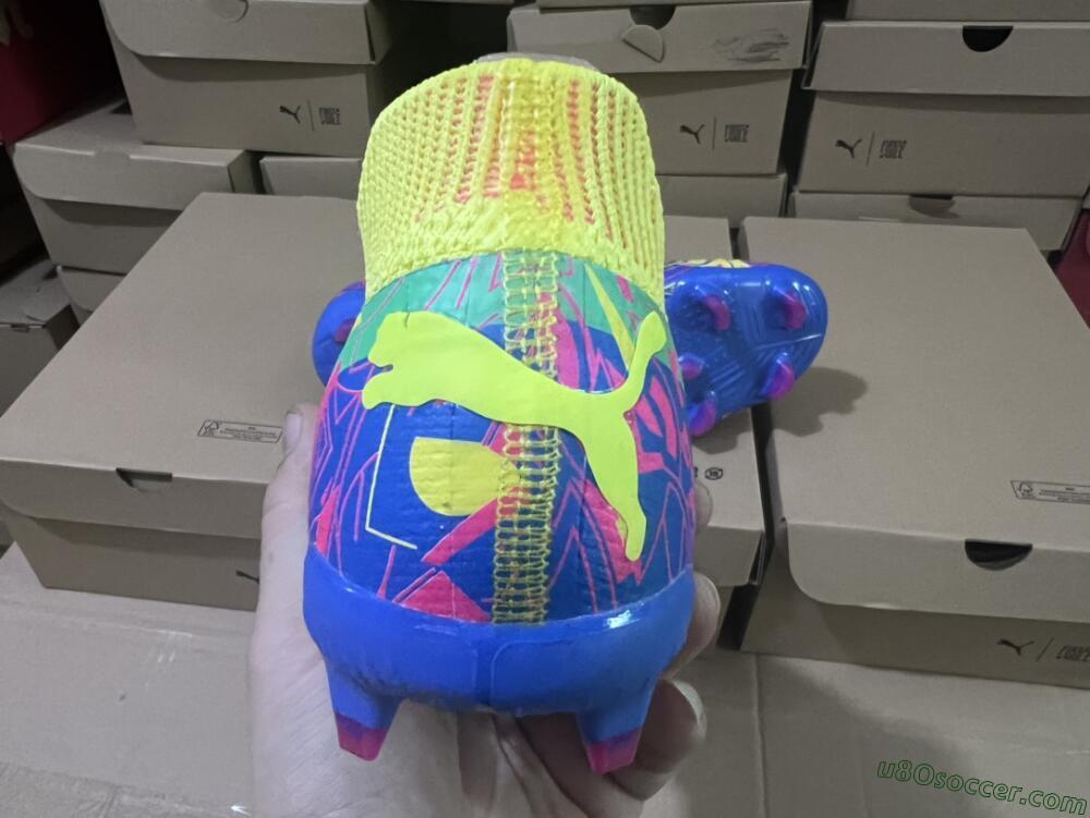 Puma Future Ultimate FG Firm Ground Soccer Cleats - Green/Blue/Pink