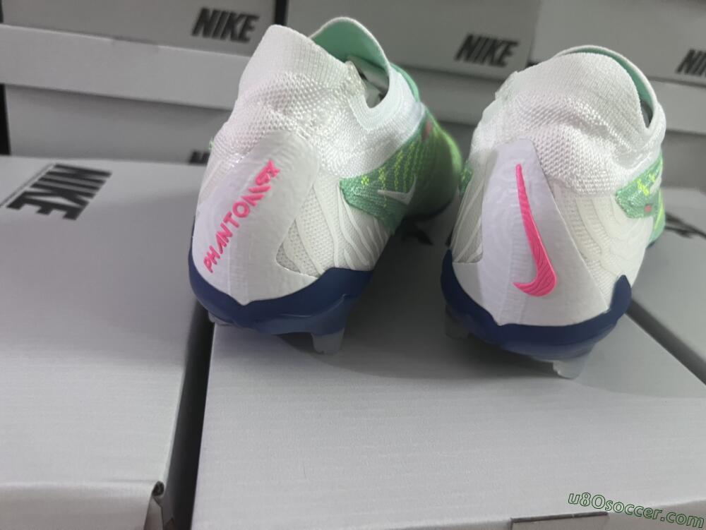 Nike Phantom GX Elite FG Firm Ground Soccer Cleats - Green/White/Blue