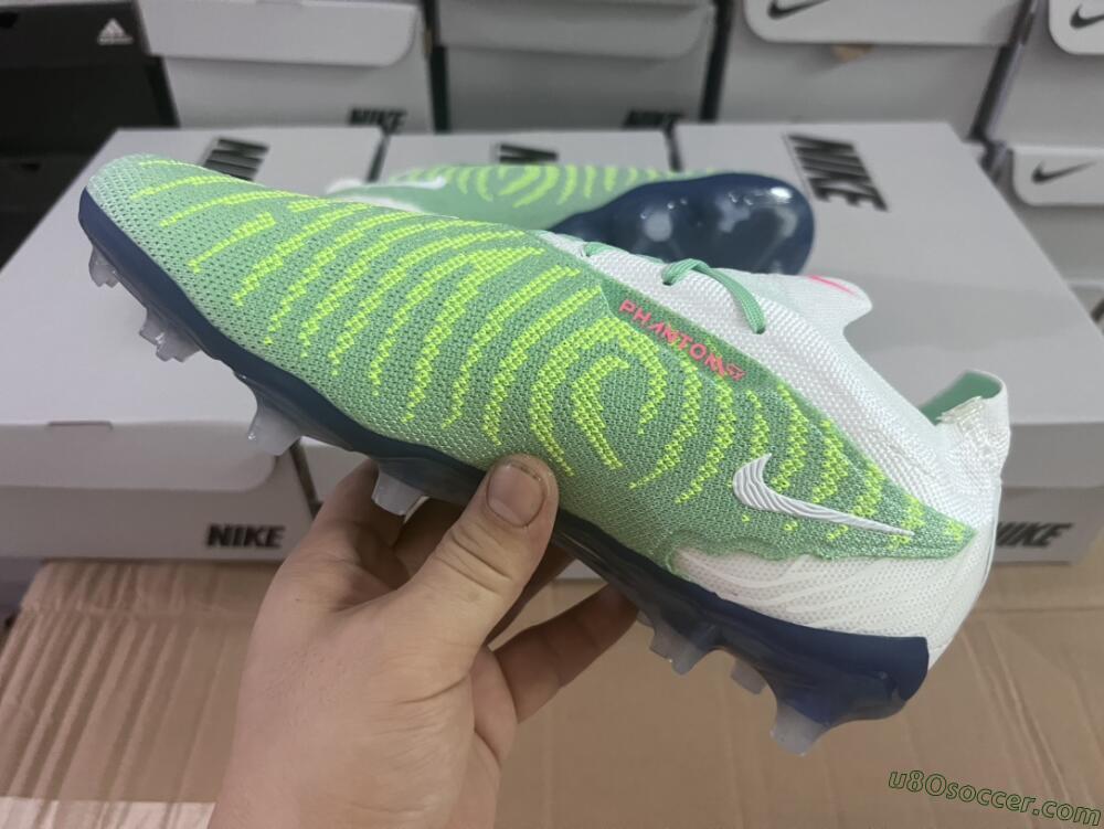 Nike Phantom GX Elite FG Firm Ground Soccer Cleats - Green/White/Blue