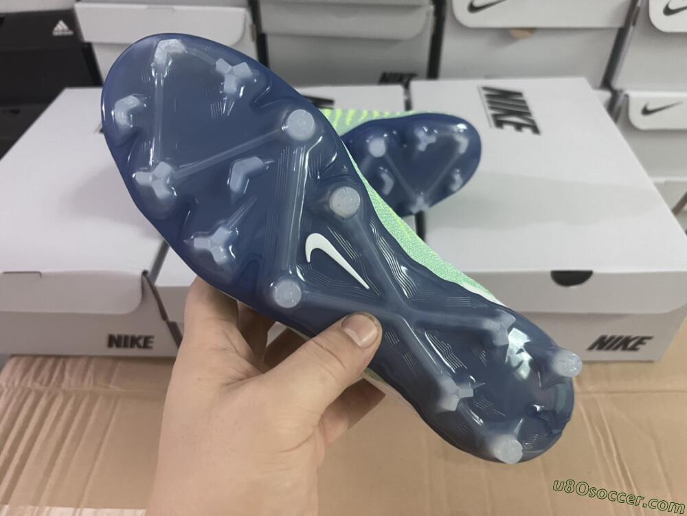 Nike Phantom GX Elite FG Firm Ground Soccer Cleats - Green/White/Blue
