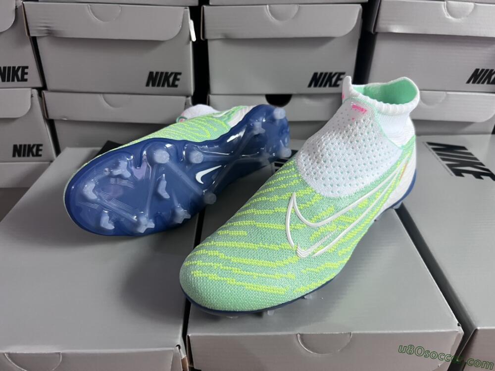 Nike Phantom GX DF Elite FG Firm Ground Soccer Cleats - Green/White/Blue