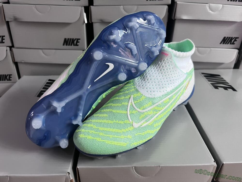 Nike Phantom GX DF Elite FG Firm Ground Soccer Cleats - Green/White/Blue